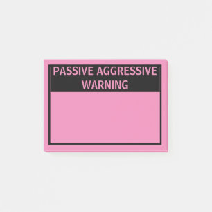 AVERTISSEMENT AGRESSIF PASSIF NOTES POST-IT