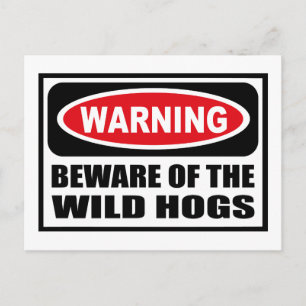 Avertissement ATTENTION DE LA CARTE Postale WILD H