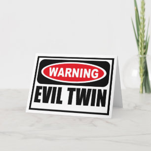 Avertissement Carte de voeux EVIL TWIN