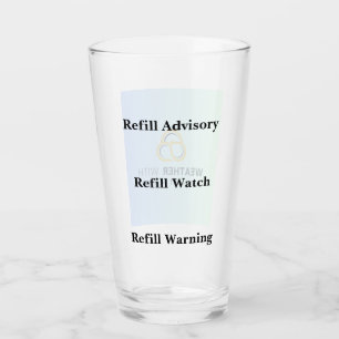 Avertissement de reremplissage de coupe de verre