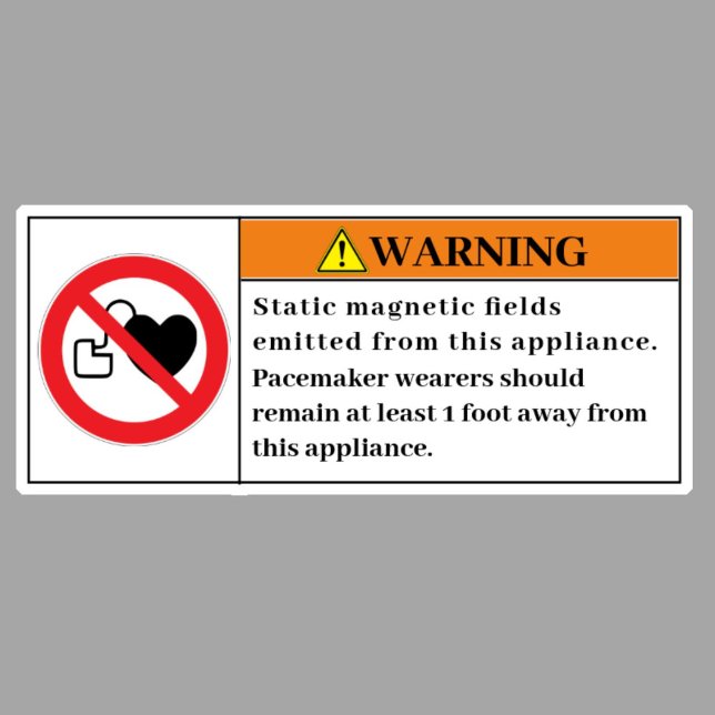 Avertissement Étiquette de champs magnétiques stat (Créateur téléchargé)