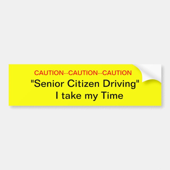 Avertissement Les seniors Conducteurs Sticker (Devant)
