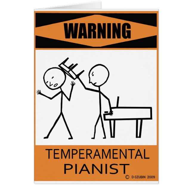Avertissement Pianiste Temperamental (Devant)