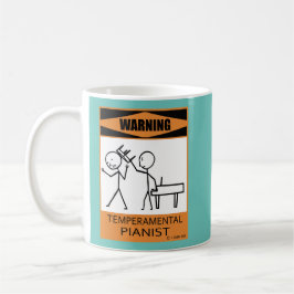 Avertissement Pianiste Temperamental Coffee Mug