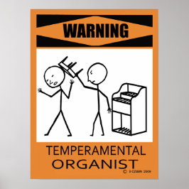 Avertissement Poster de l'organisateur Temperament