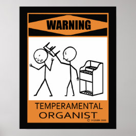 Avertissement Poster de l'organisateur Temperament