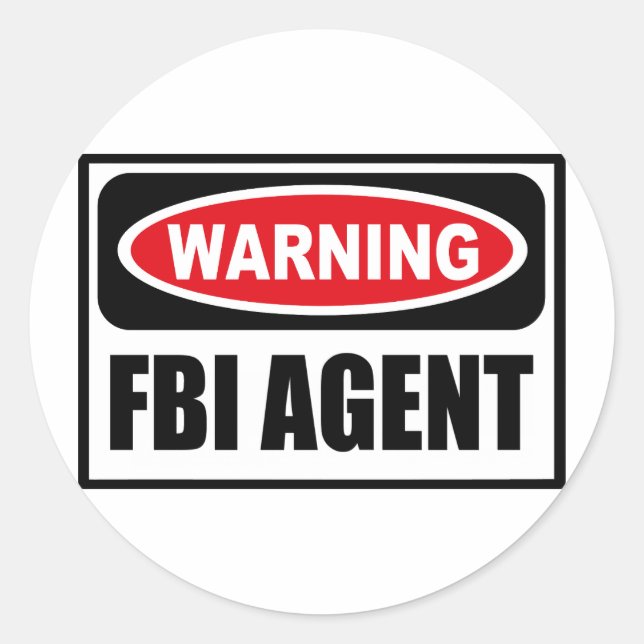 Avertissement Sticker de l'agent du FBI (Devant)