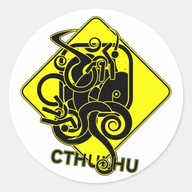 Avertissement : Stickers Cthulhu (Devant)