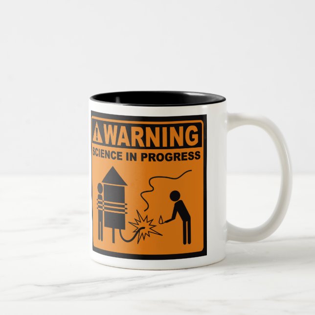 Avertissement ! Tasse de café en cours de © de la (Droit)