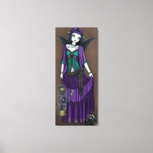 "Avery" Cage d'oiseau Ange toile enveloppée Imprim