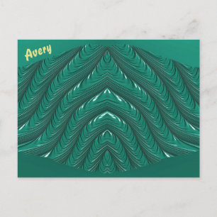 AVERY ~ Glossy Postcard 3D Green Zany Postkarte