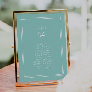 AVERY Mint Green Wedding Chart Cards