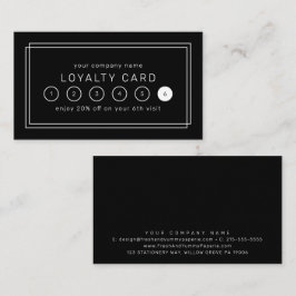 AVERY Modern Black Business Reward 6 Punch Treuekarte