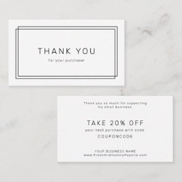 AVERY Modern Minimalist Business Thank You Rabattkarte