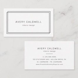 AVERY Modern Minimalist Double Frame Visitenkarte