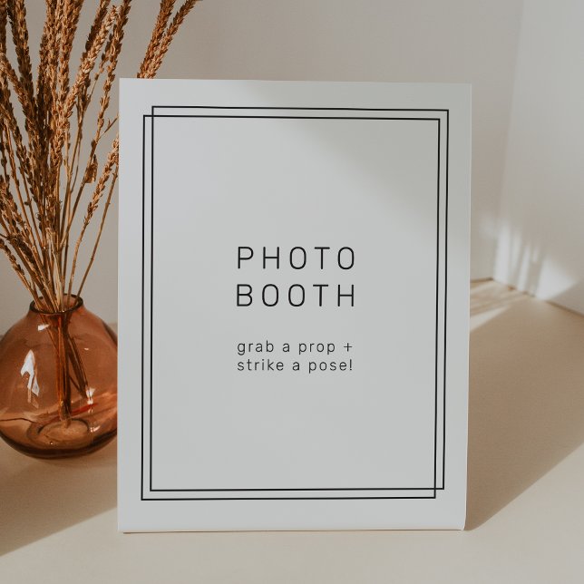 AVERY Modern Minimalistisch Wedding Foto Booth Sockelschild (AVERY Modern Minimalist Wedding Photo Booth Pedestal Sign)