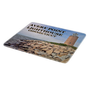Avery Point Lighthouse, Connecticut Cutting Board Schneidebrett