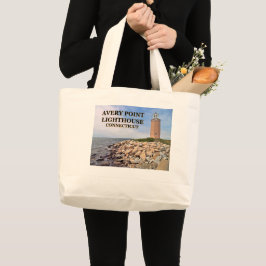 Avery Point Lighthouse, Connecticut Jumbo Tote Bag Stoffbeutel