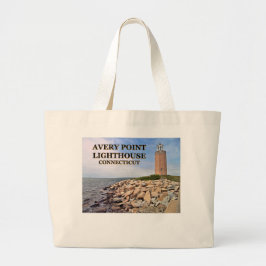 Avery Point Lighthouse, Connecticut Jumbo Tote Bag Stoffbeutel