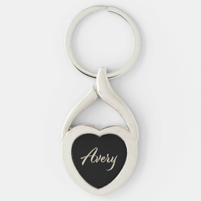 Avery white gold Handwriting Schlüsselanhänger (Vorderseite)