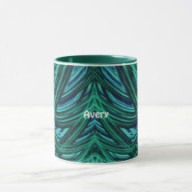 AVERY ~ Zany 3D Fraktal ~ Blau und Grün