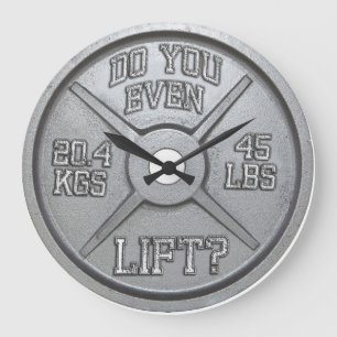 Avez-Vous Même Levé - Barbell Plate Horloge murale