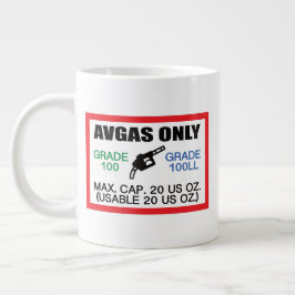 AVGAS / 100LL fuel only Jumbo-Tasse