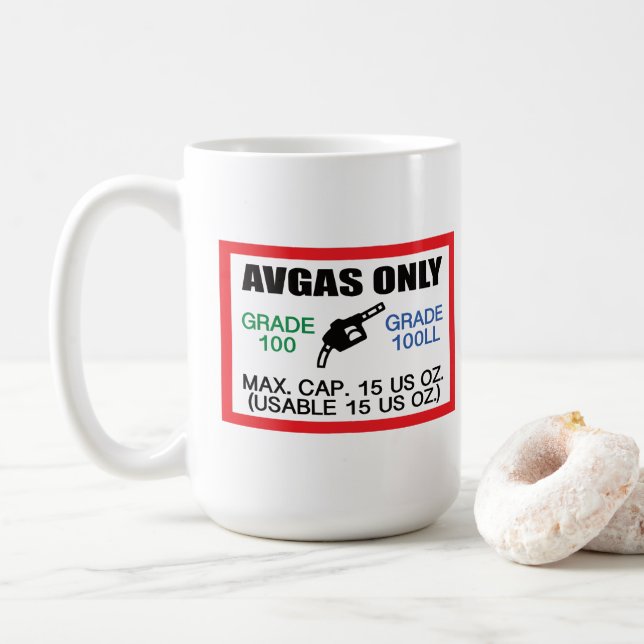 AVGAS / 100LL fuel only Kaffeetasse (Mit Donut)