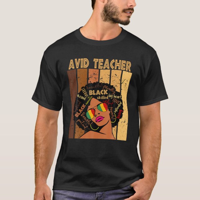 Avialer Lehrer Afro American Black History m T-Shirt (Vorderseite)