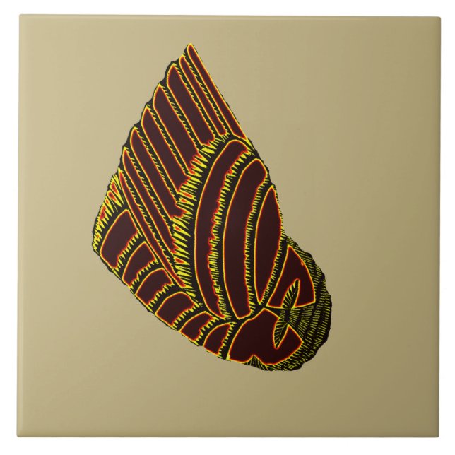 AVIAN ART DECO IN YELLOW Kachel (Vorderseite)