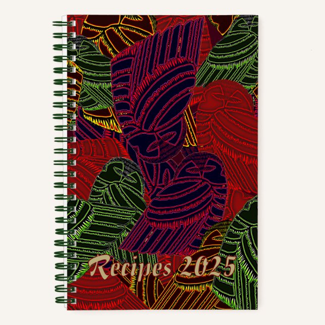 AVIAN ART DECO Rezept Notebook Notizbuch (Vorderseite)
