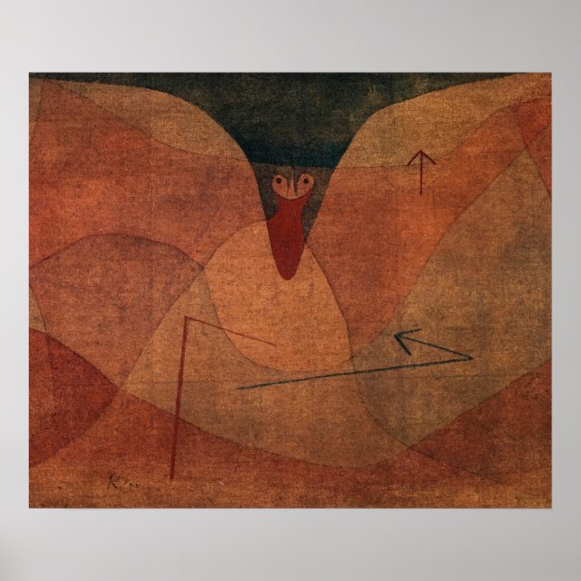 Aviäre Evolution von Paul Klee Poster (Vorne)