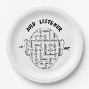 Aviäre Listener Pappteller
