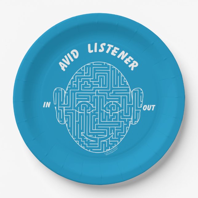 Aviäre Listener Pappteller (Vorderseite)