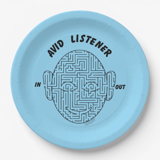 Aviäre Listener Pappteller (Vorderseite)