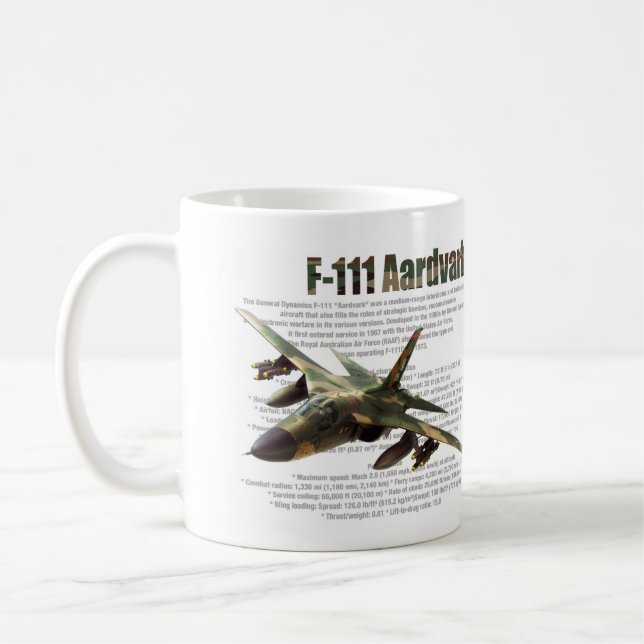 Aviation Art mug "F-111 Aardvark" (Gauche)