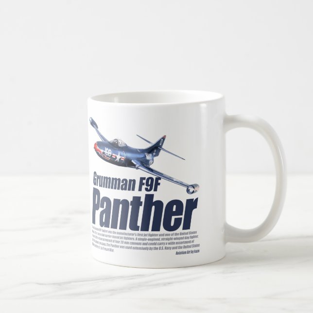 Aviation Art mug "Grumman F9F Panther" Kaffeetasse (Rechts)
