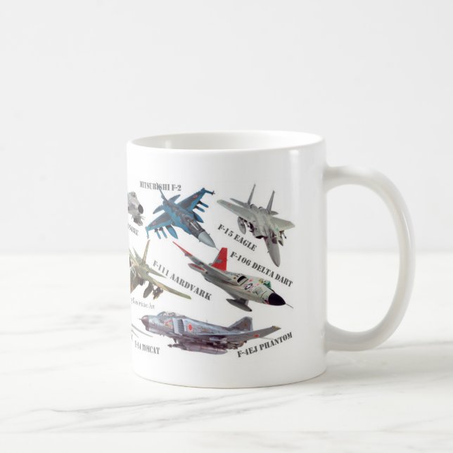 Aviation Art mug "Jet fighter"ジェット戦闘機のマグカップ Kaffeetasse (Rechts)