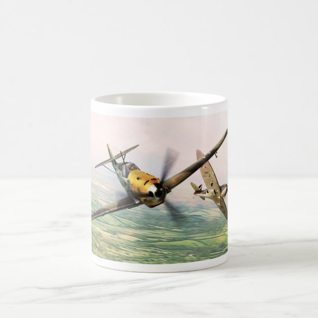 Aviation Art mug "Messerschmitt Bf 109" Kaffeetasse (Mittel)