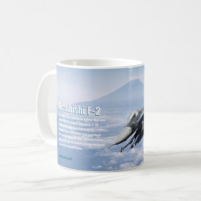 Aviation Art Mug "Mitsubishi F-2" Kaffeetasse (Vorderseite Links)
