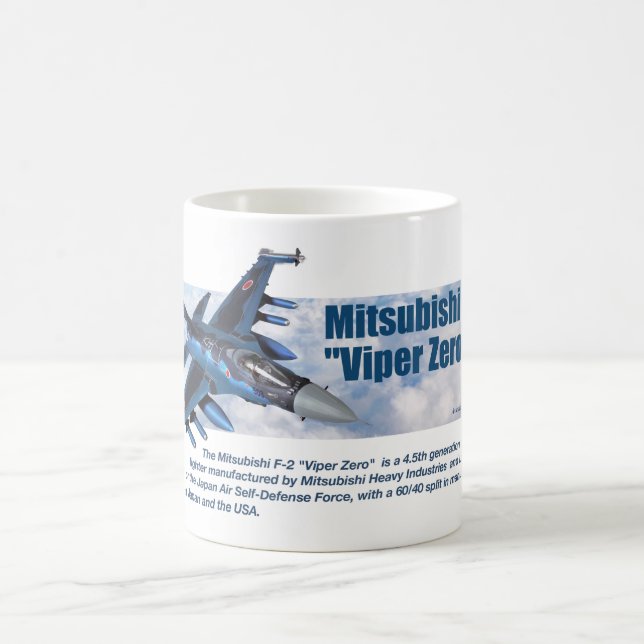 Aviation Art mug "Mitsubishi F-2 Viper Zero" Kaffeetasse (Mittel)