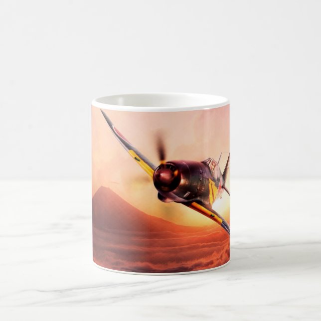 Aviation Art Mug "Mitsubishi J2M 雷電 Jack" (Centre)