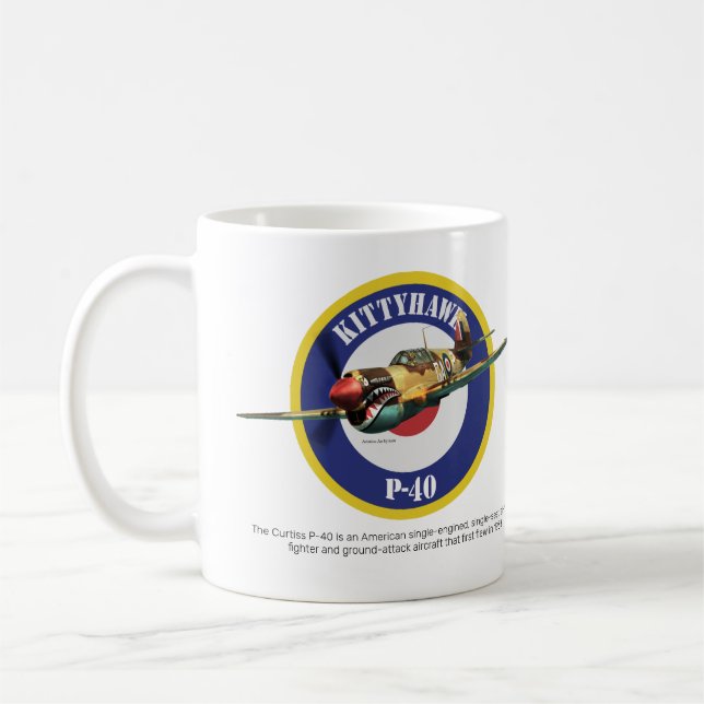 Aviation Art Mug " P-40 Kittyhawk" Kaffeetasse (Links)