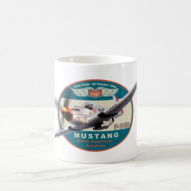 Aviation Art Mug "P-51 Mustang" (Centre)