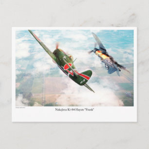 Aviation Art Postcard "Nakajima Ki-84疾 風 "Frank" Postkarte