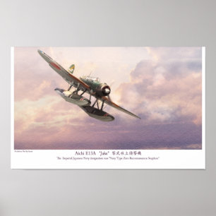 Aviation Art Poster "Aichi E13A "Jake"