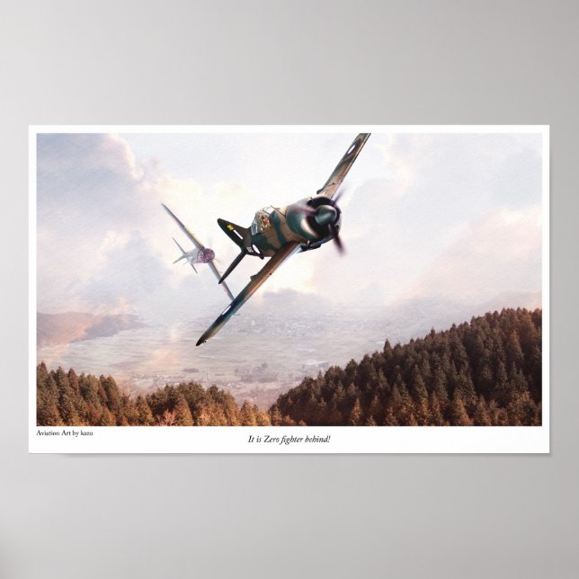 Aviation Art Poster "Brewster Buffalo" (Vorne)
