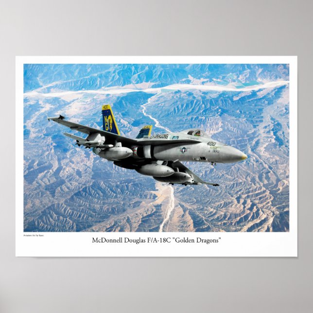 Aviation Art Poster "F/A-18 Hornet" (Vorne)