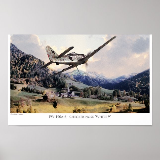 Aviation art Poster " Fw190" (Vorne)