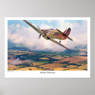 Aviation Art Poster "Hawker Hurricane"